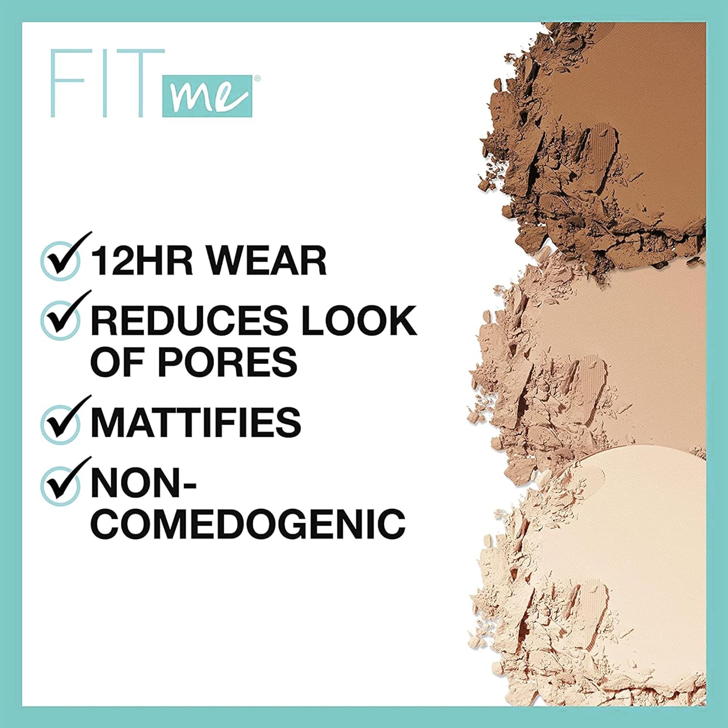 Maybelline Fit Me Matte + Poreless Pressed Powder in Buff Beige, setting powder for a matte finish.
