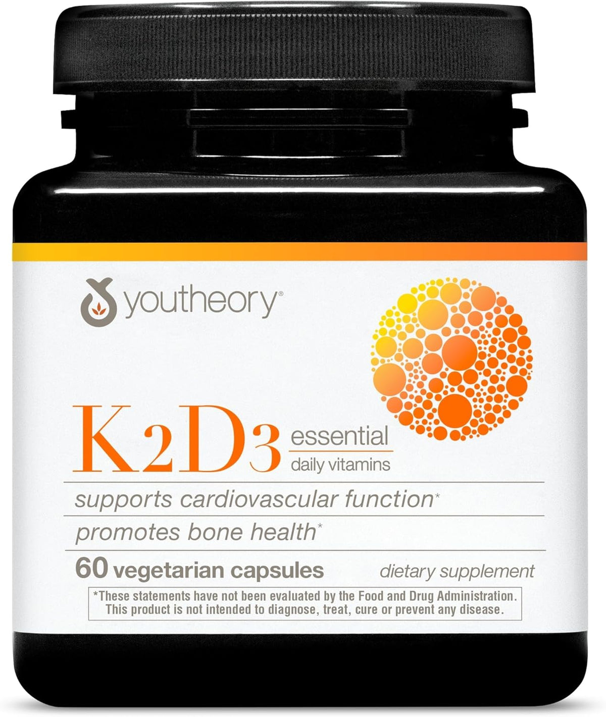Youtheory, K2D3 Essential Daily Vitamins, 60 Vegetarian Capsules