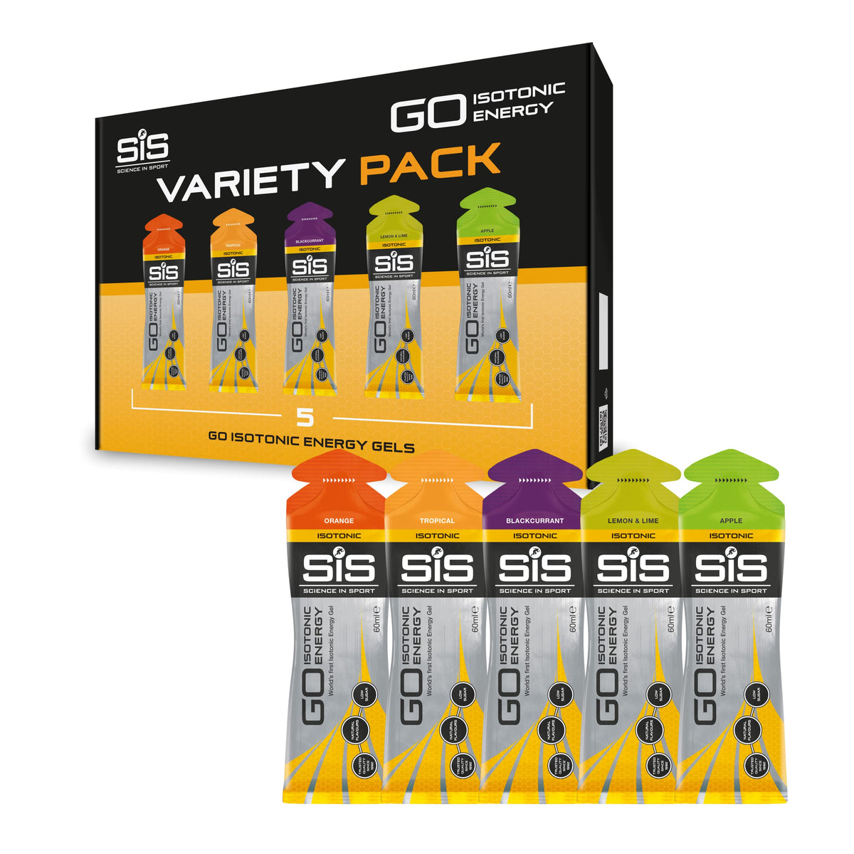 Science In Sport GO Isotonic Energy Gels - Variety Pack (5 x 60ml)