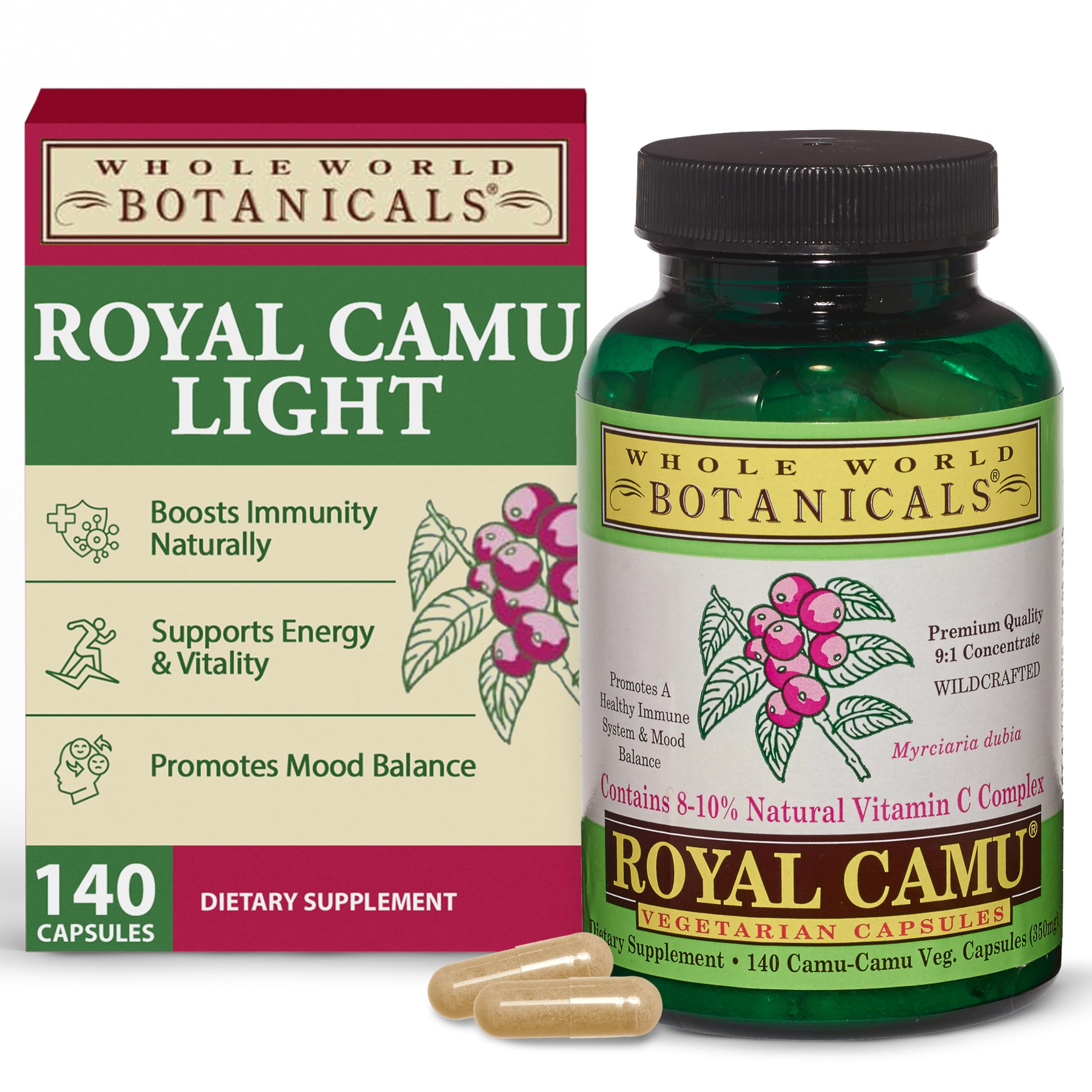 Whole World Botanicals Royal Camu 140 Count - Immune Support Superfruit Supplement