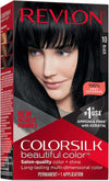Revlon ColorSilk with Bond Repair Complex, Permanent Hair Color, 100% Gray Coverage, Ammonia Free Hair Dye, Vegan Keratin, 10 BlacK