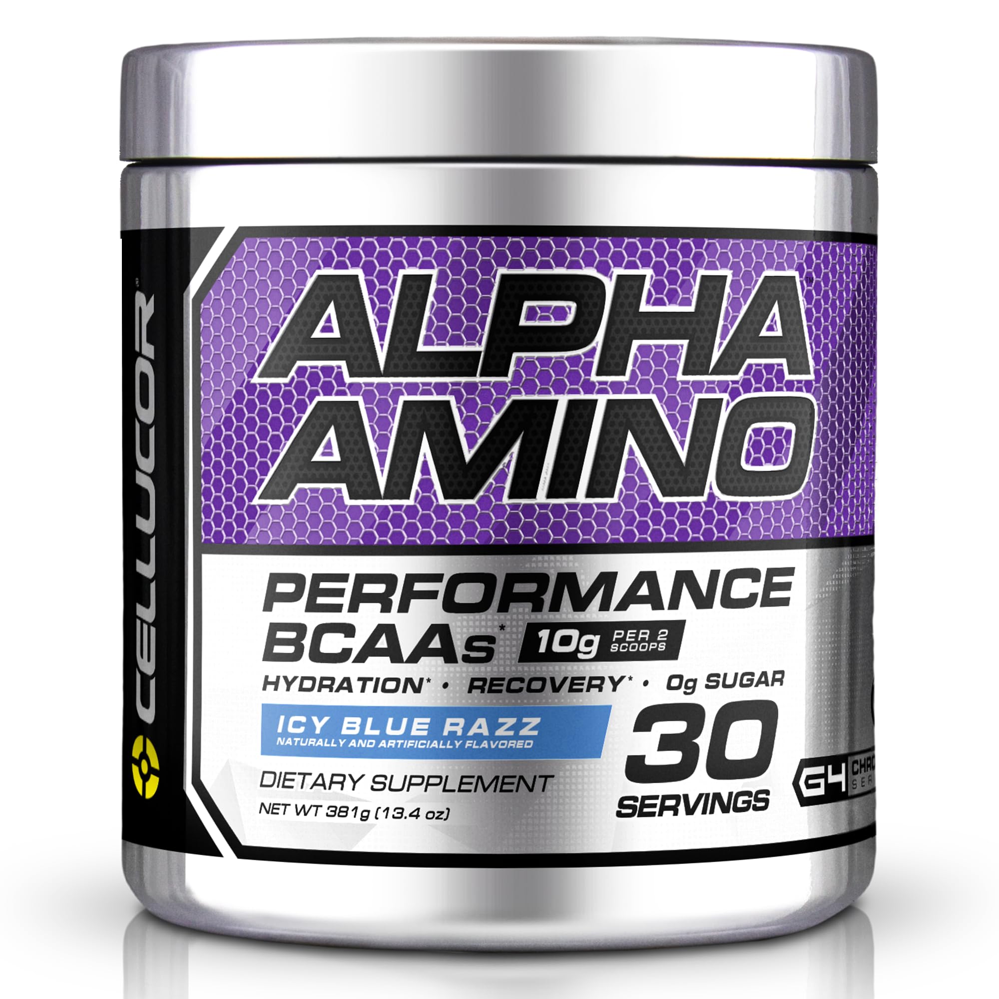 Cellucor Alpha Amino Performance BCAAs – Icy Blue Razz – 13.4oz (381g) – BCAAs + EAAs for Recovery & Performance