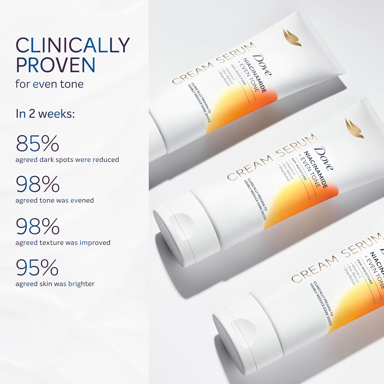 Dove niacinamide body cream serum for dark spots and uneven skin tone