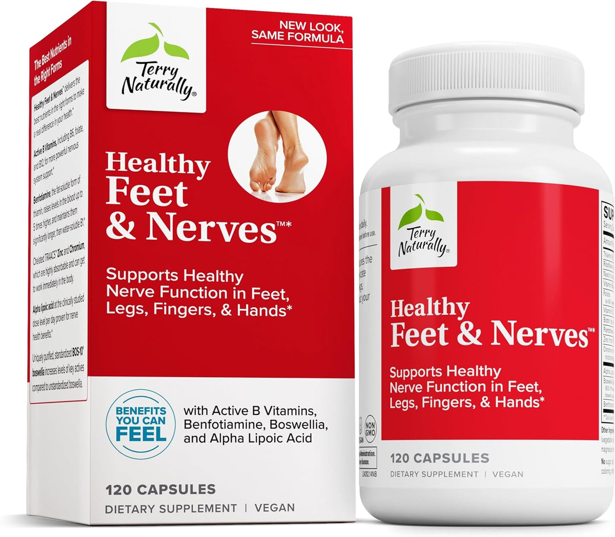 Terry Naturally Healthy Feet & Nerves - 120 Capsules | Nerve Support