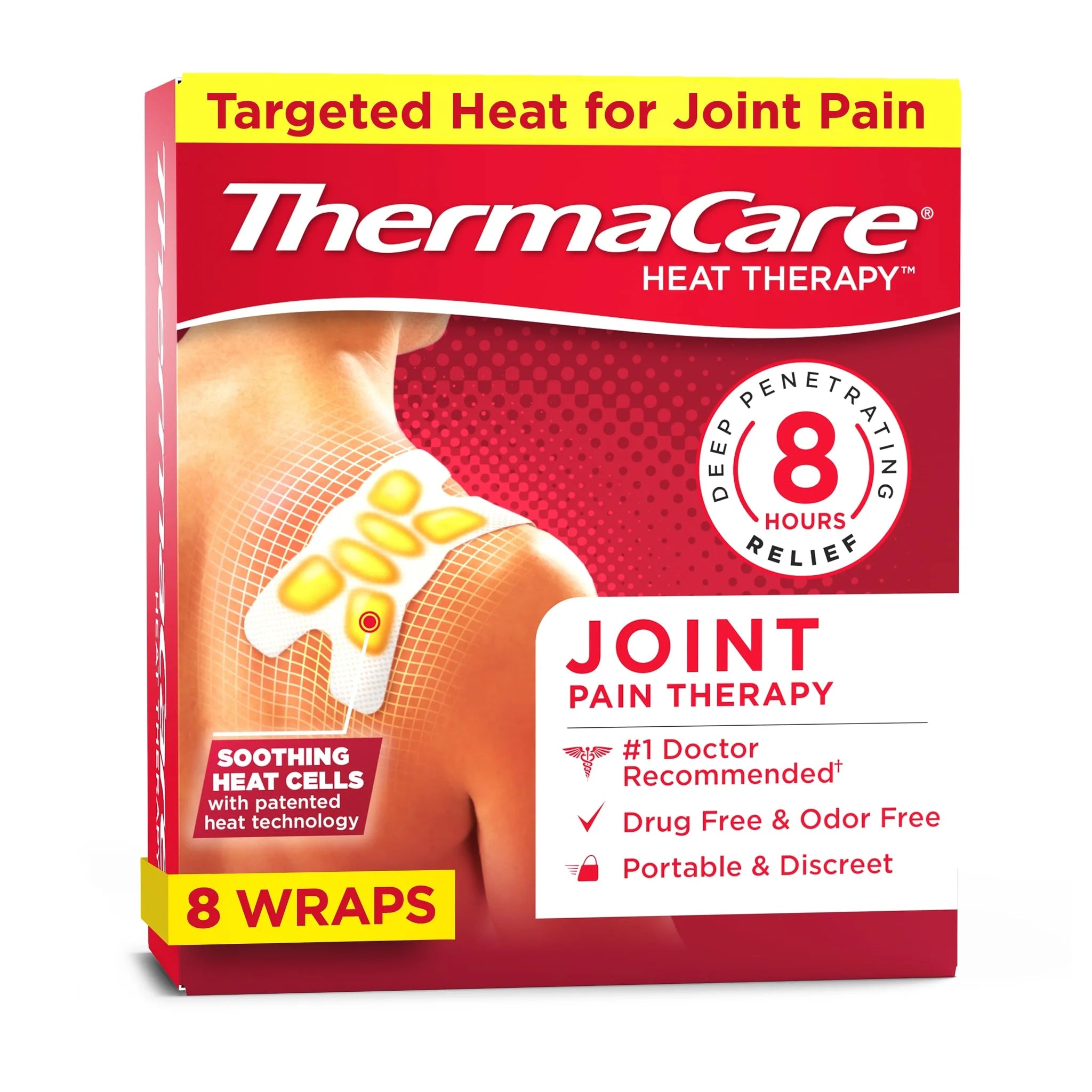 ThermaCare Portable Heating Pads - Multi-Purpose Drug-Free Heat Therapy for Joints, Muscles, Back & Neck Pain