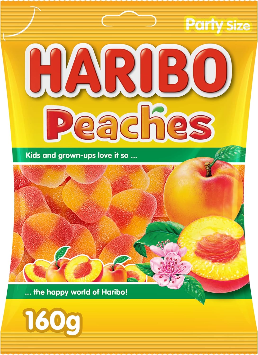 HARIBO Peaches 160g Mini Gummi - Tropical Fruit Candy