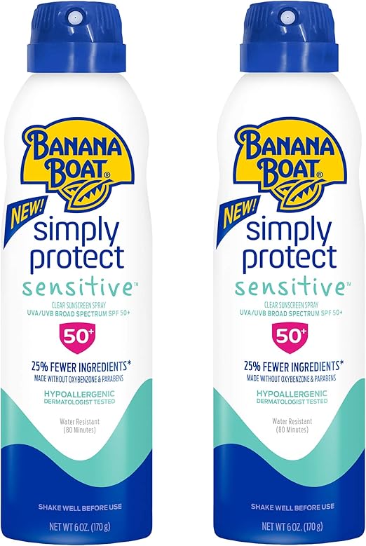 Banana Boat Mineral Sunscreen SPF 50 - Sensitive Skin (Twin Pack)