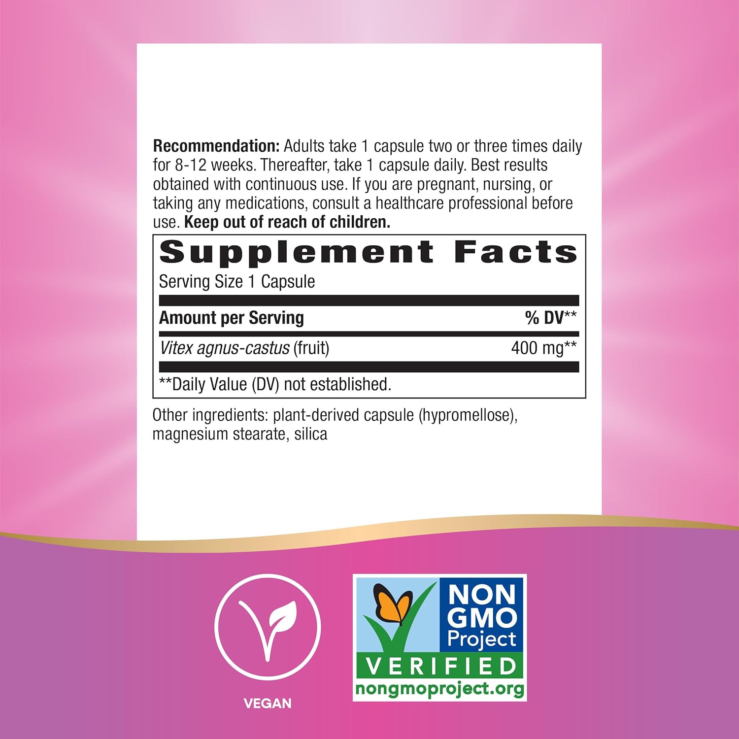 Vitex Fruit من Nature's Way، دعم الدورة الشهرية، 320 كبسولة فيغانية.