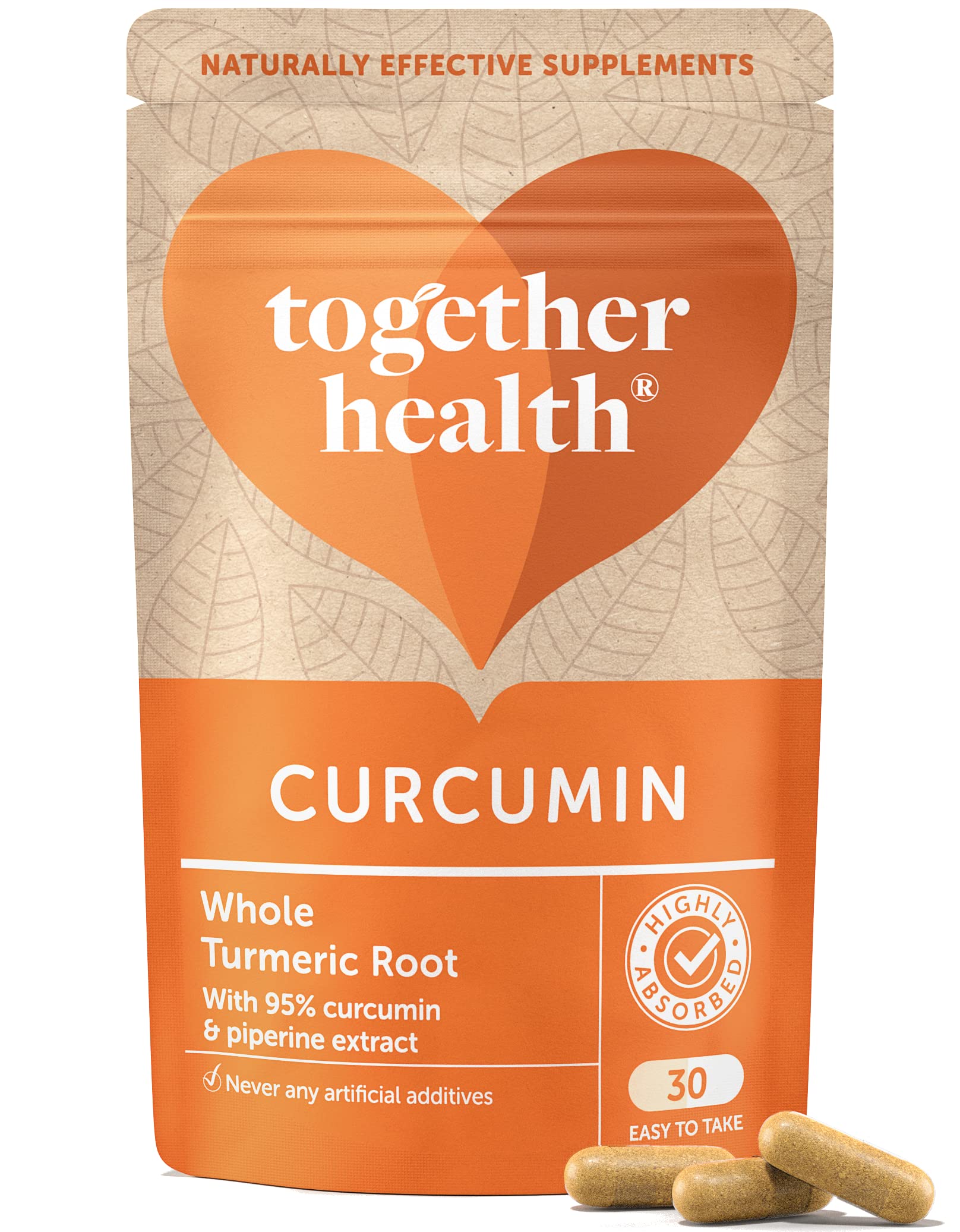 Organic Turmeric & Curcumin Complex with Black Pepper - 95% Curcumin - Vegan Capsules - Made in UK - Pack of 2 (60 Vegecaps)