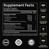 21,800mg Testosterone Booster، 8X قوة مع Ashwagandha، Tongkat Ali، Pycnogenol، Tribulus، 60 كبسولة.