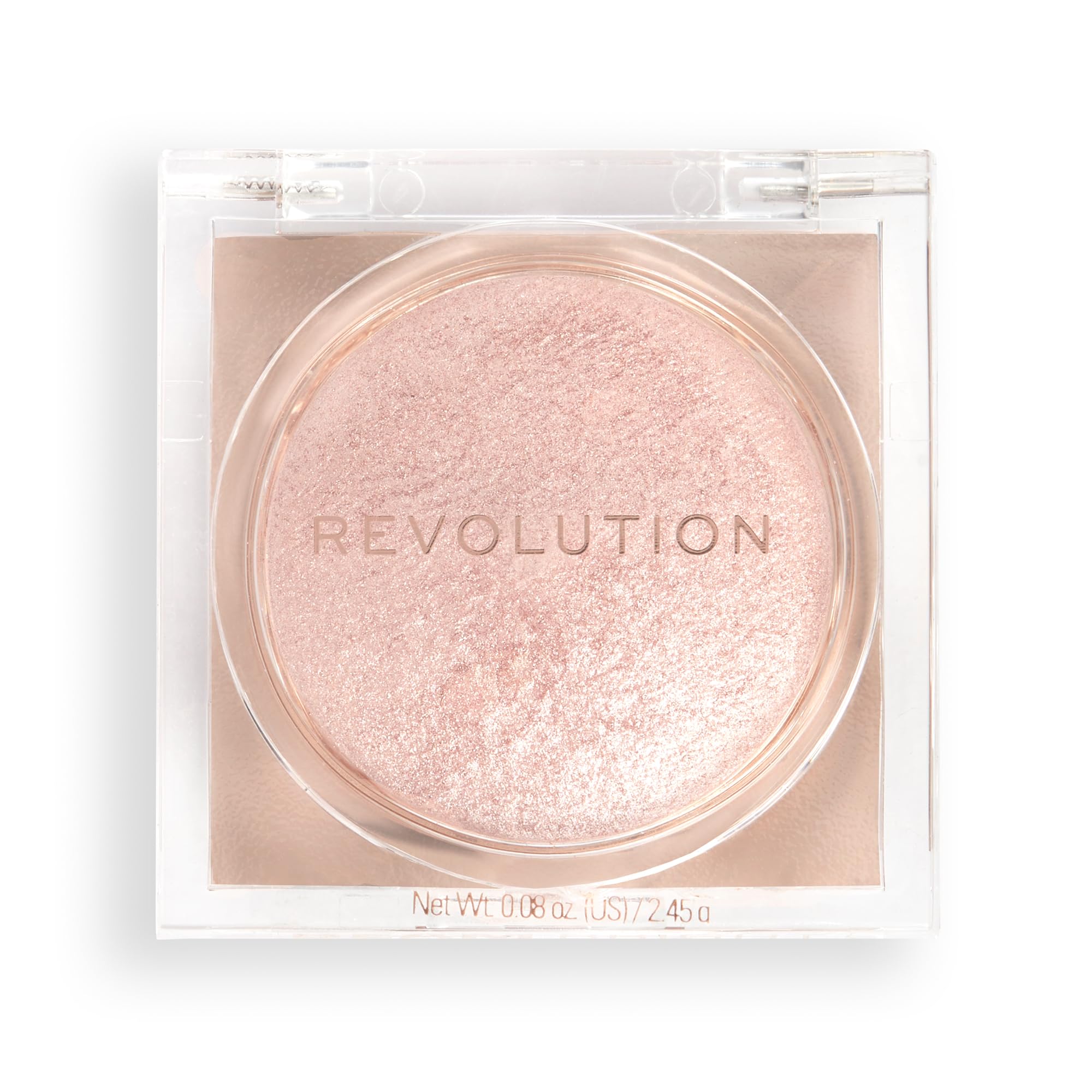 Revolution Beauty London Makeup Beam Bright Highlighter - Rose Lustre | Powder-to-Liquid Formula for All-Over Glow