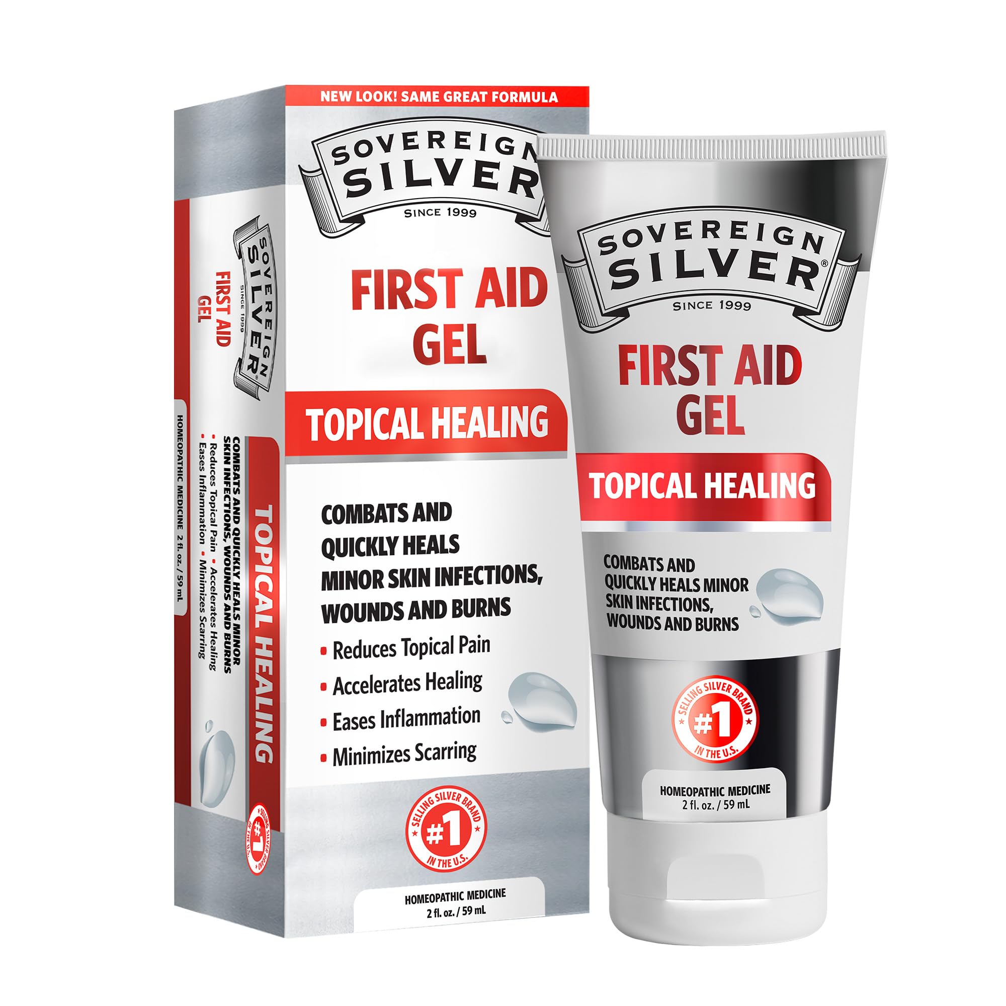 Sovereign Silver First Aid Gel - 2 fl oz (59 ml) - Antimicrobial Wound Care