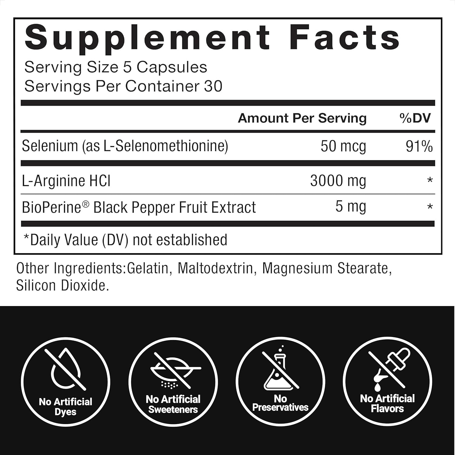 مكمل  L-Arginine  من  Force Factor، لزيادة تدفق الدم وبناء العضلات.