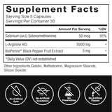 مكمل  L-Arginine  من  Force Factor، لزيادة تدفق الدم وبناء العضلات.