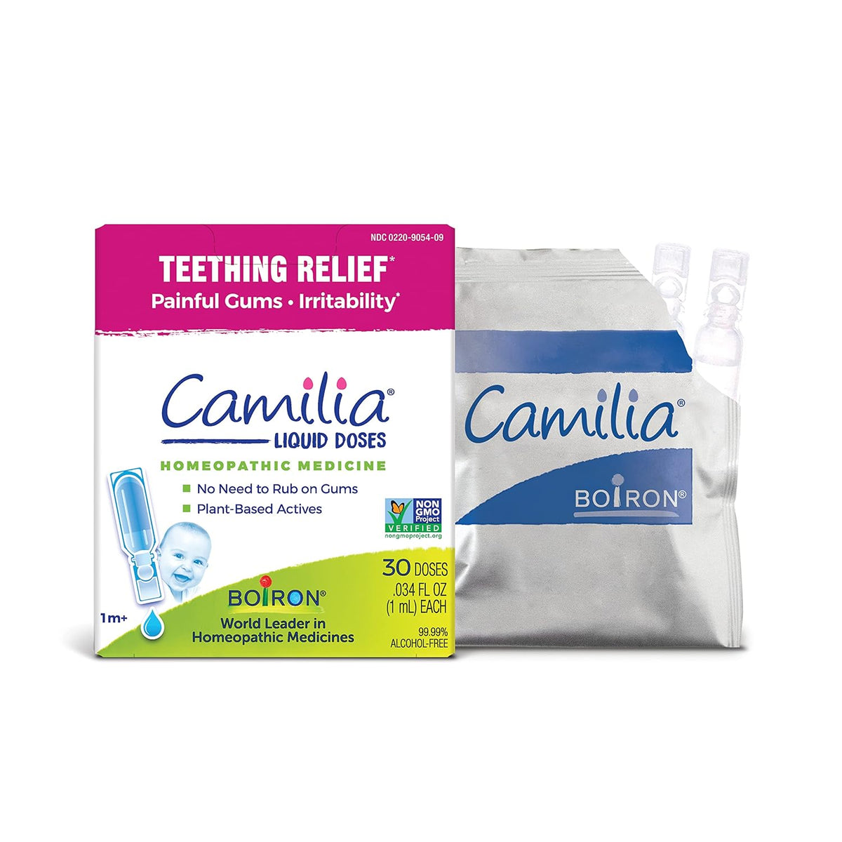 Boiron Camilia Teething Relief Drops For Babies 1 Month+, 30 Doses, Day & Night