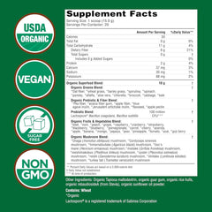 Country Farms Super Greens Natural Flavor, 50 Organic Super Foods, USDA Organic Drink Mix, Fruits, Vegetables, Super Greens, Mushrooms & Probiotics, Supports Energy, 20 Servings, 10.6 Oz