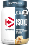 Dymatize ISO100 Hydrolyzed Whey Protein Isolate Powder, 25g Protein, 5.5g BCAAs, Gourmet Vanilla, 20 Servings