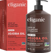 Cliganic Jojoba Oil Non-GMO, 100% Pure & Natural Cold Pressed Oil for Hair & Face - 16oz Bulk