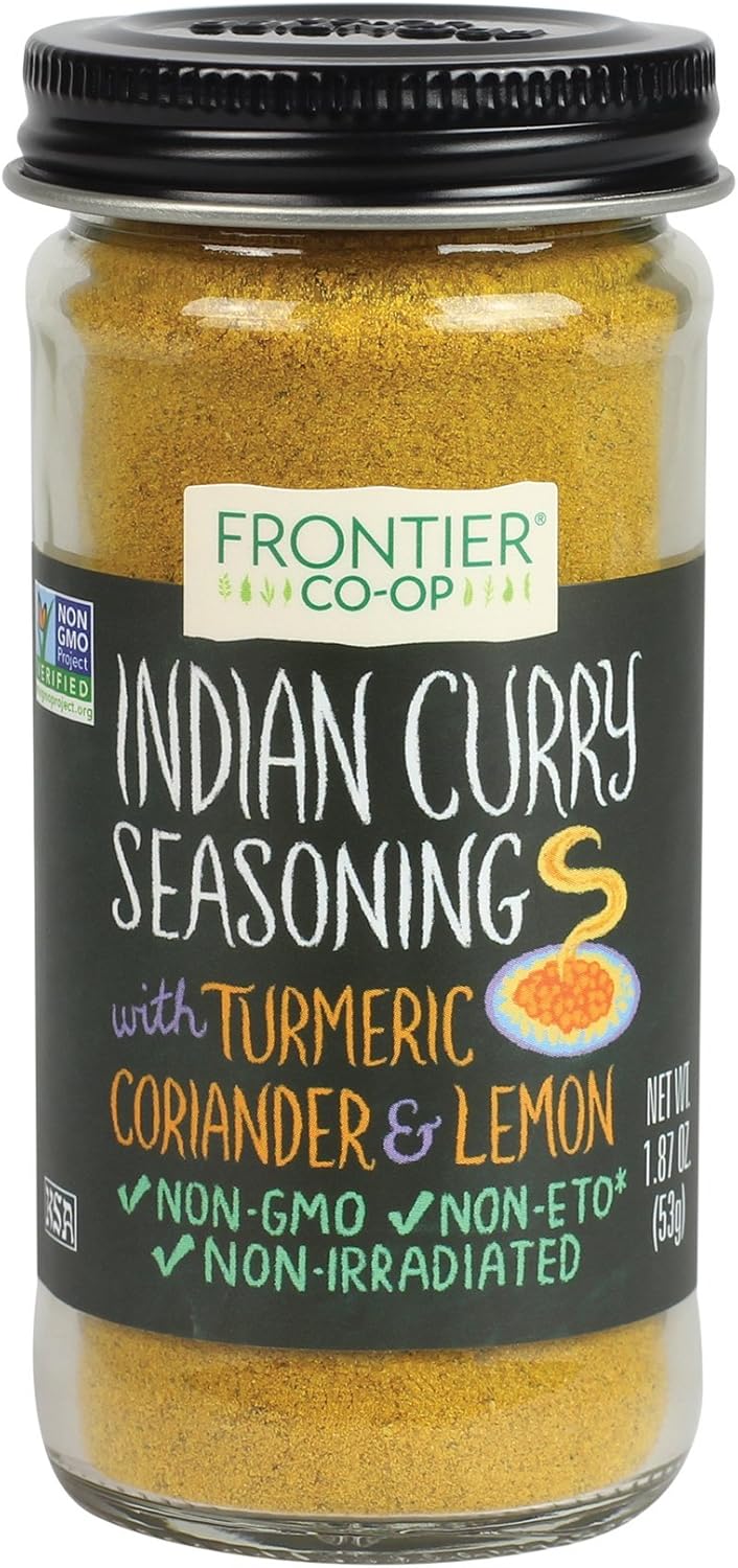 توابل الكاري الهندية العضوية (Organic Indian Curry Seasoning) - فرونتير كواب (Frontier Co-op) - مزيج 1.87 أونصة بالكركم والكزبرة