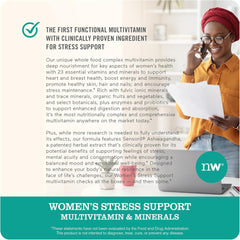 NatureWise Multivitamin for Women + Stress Support + B-Complex + Vitamin C + D3 K2 for Immunity, Hair, Skin & Nails, Digestion + Whole Organic Foods - Vegetarian, Non-GMO - 60 Capsules[1-Month Supply]