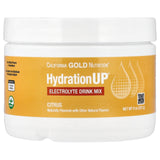 California Gold Nutrition HydrationUP® Electrolyte Drink Mix | Citrus Flavor | Calcium, Potassium, Vitamin C & E | 8 oz (227 g)