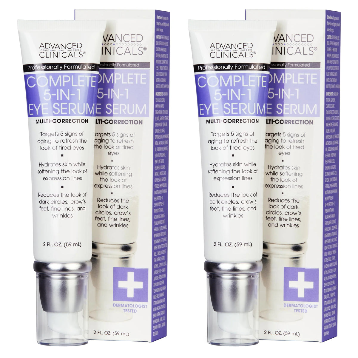 Advanced Clinicals 5-in-1 Multi-Correction Eye Serum: Target Dark Circles & Wrinkles