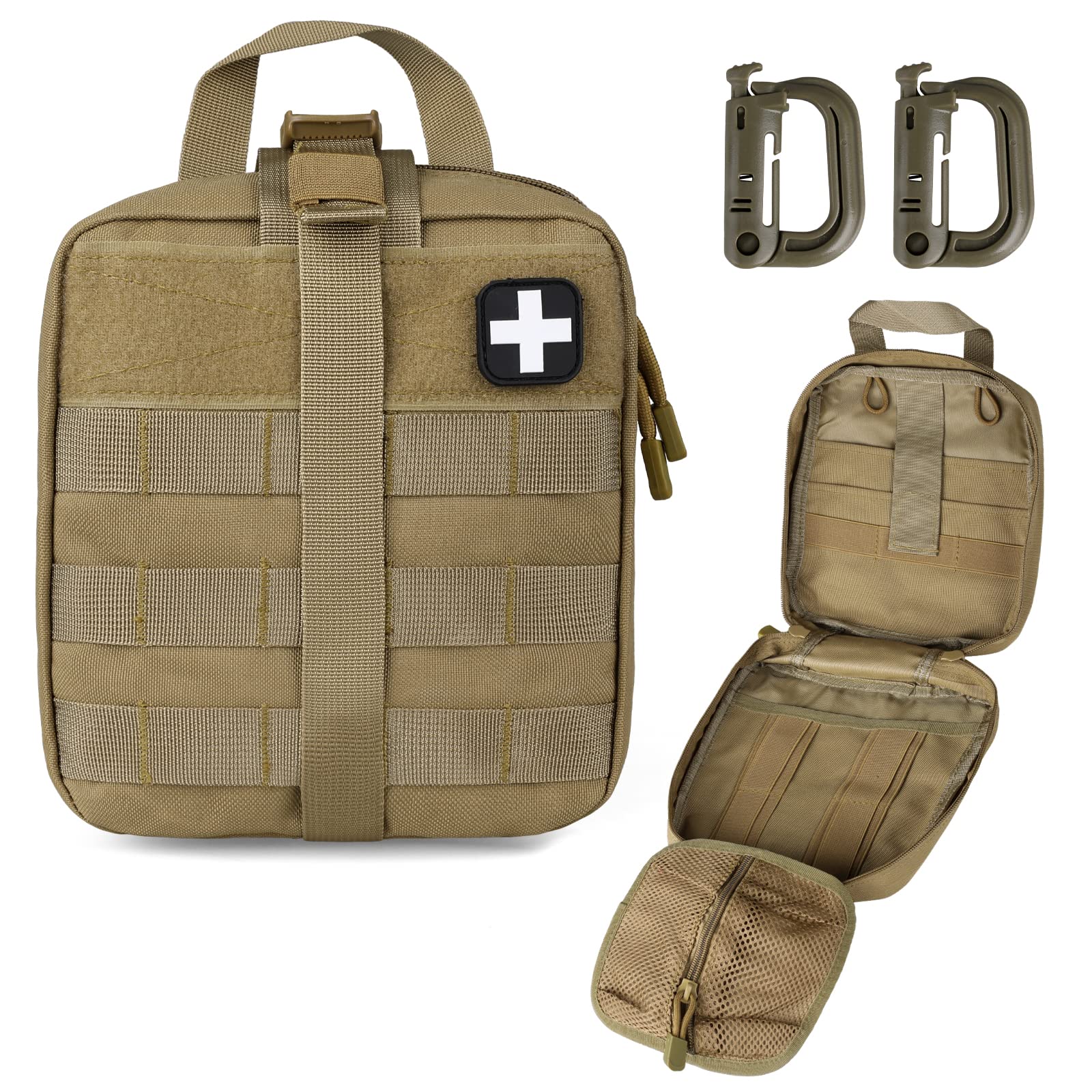 LIVANS Tactical First Aid Pouch - MOLLE EMT Medical Bag with Quick Release Design for Military & Outdoor Survival