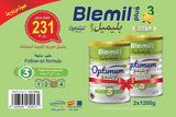 حليب تركيبة للأطفال Blemil Plus Optimum ProTech وزن ١٢٠٠ جرام، عبوتين - تغذية كاملة لنمو صحي