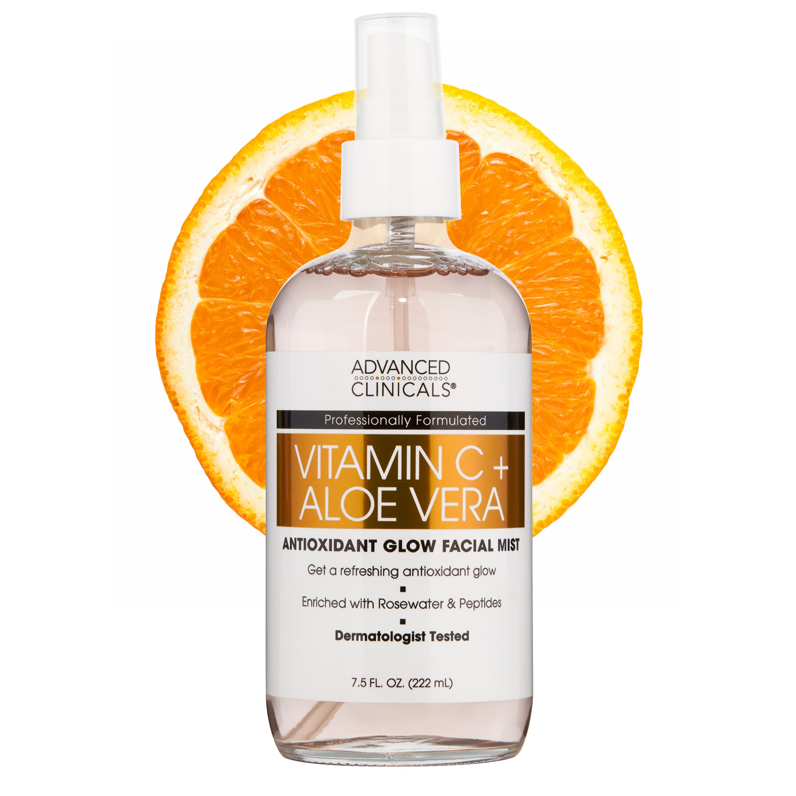 Advanced Clinicals Vitamin C Ferulic Acid Glow Face Mist Spray | Antioxidant Mist for Brightening & Hydration