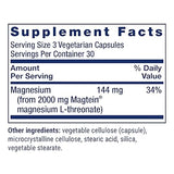 Life Extension Neuro-mag Magnesium L-threonate, Magtein, Magnesium Supplement, Brain Health, Memory & Attention, Gluten Free, Vegetarian, Non-GMO, 90 Vegetarian Capsules