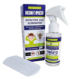 KINOMED Lice & Nits Treatment Spray - Effective Super Lice Eliminator with Comb Included