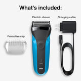 Braun Series 3 310S Electric Shaver for Men, Wet & Dry, Blue