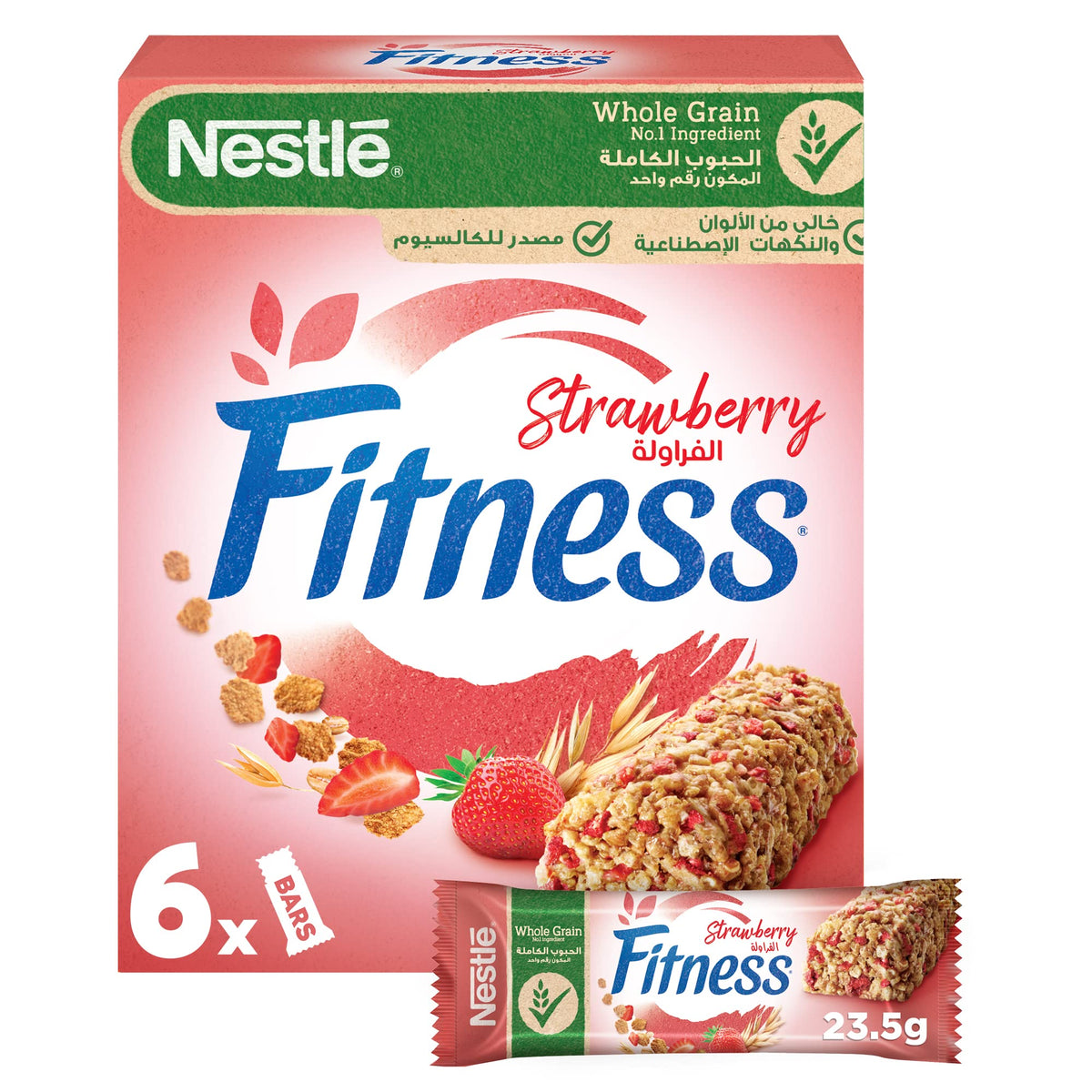 Nestle Fitness Strawberry Breakfast Cereal Bar - 23.5g (6 Bars)