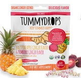 Tummy Drops USDA Organic Tropical Ginger Variety Pack (33 Count) - Nausea Relief