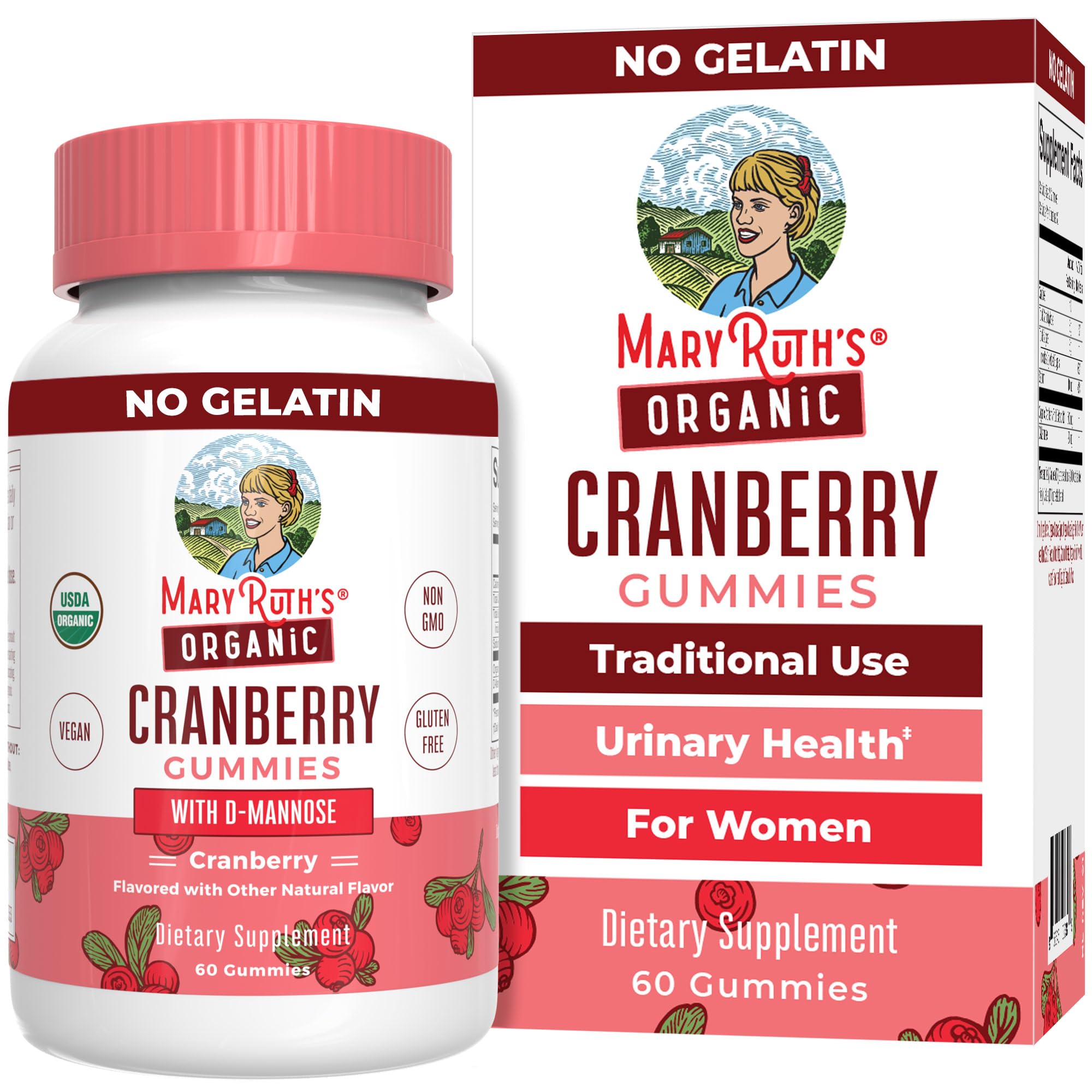 MaryRuth Organics Organic Cranberry Gummies - Urinary Tract Health for Women