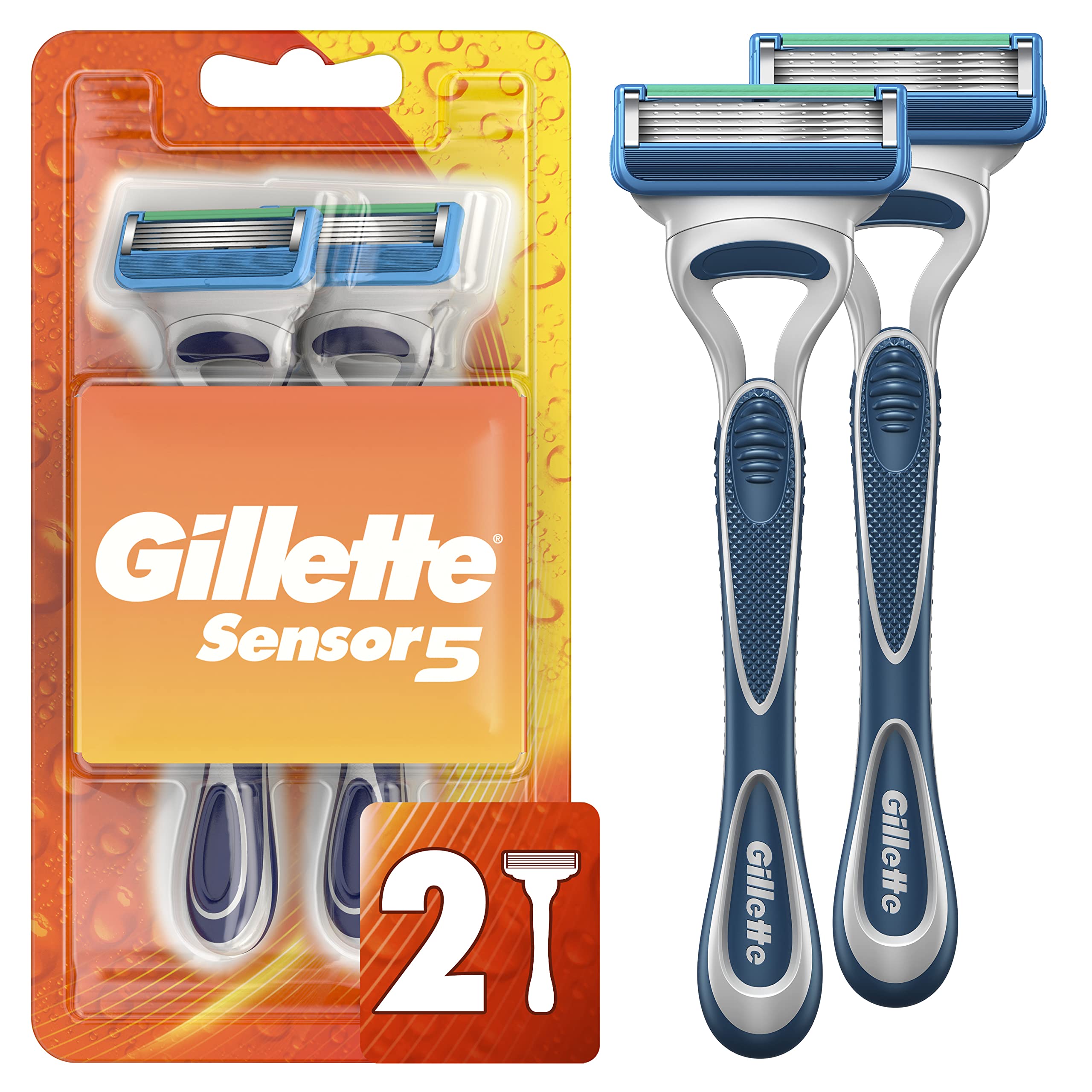 Gillette Sensor 5 Men's Disposable Razors - 2 Count