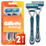 Gillette Sensor 5 Men's Disposable Razors - 2 Count
