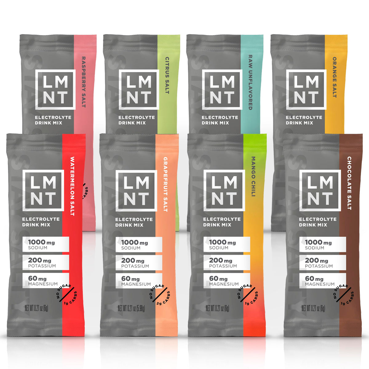 LMNT Zero-Sugar Electrolytes Sample Pack - 8 Sticks | Keto & Paleo Friendly Hydration