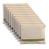 SOLSTICE Extra Large Cotton Saree Storage Bags with Zipper - Pack of 10 18x15 Inch for Big Silk Sarees & Lehengas