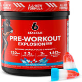 Six Star Pre-Workout Powder for Men & Women, ICY Rocket Freeze (30 Servings) - Preworkout Explosion 2.0 Energy Powder Drink Mix with Beta-Alanine & Caffeine - Sports Nutrition Supplement Products