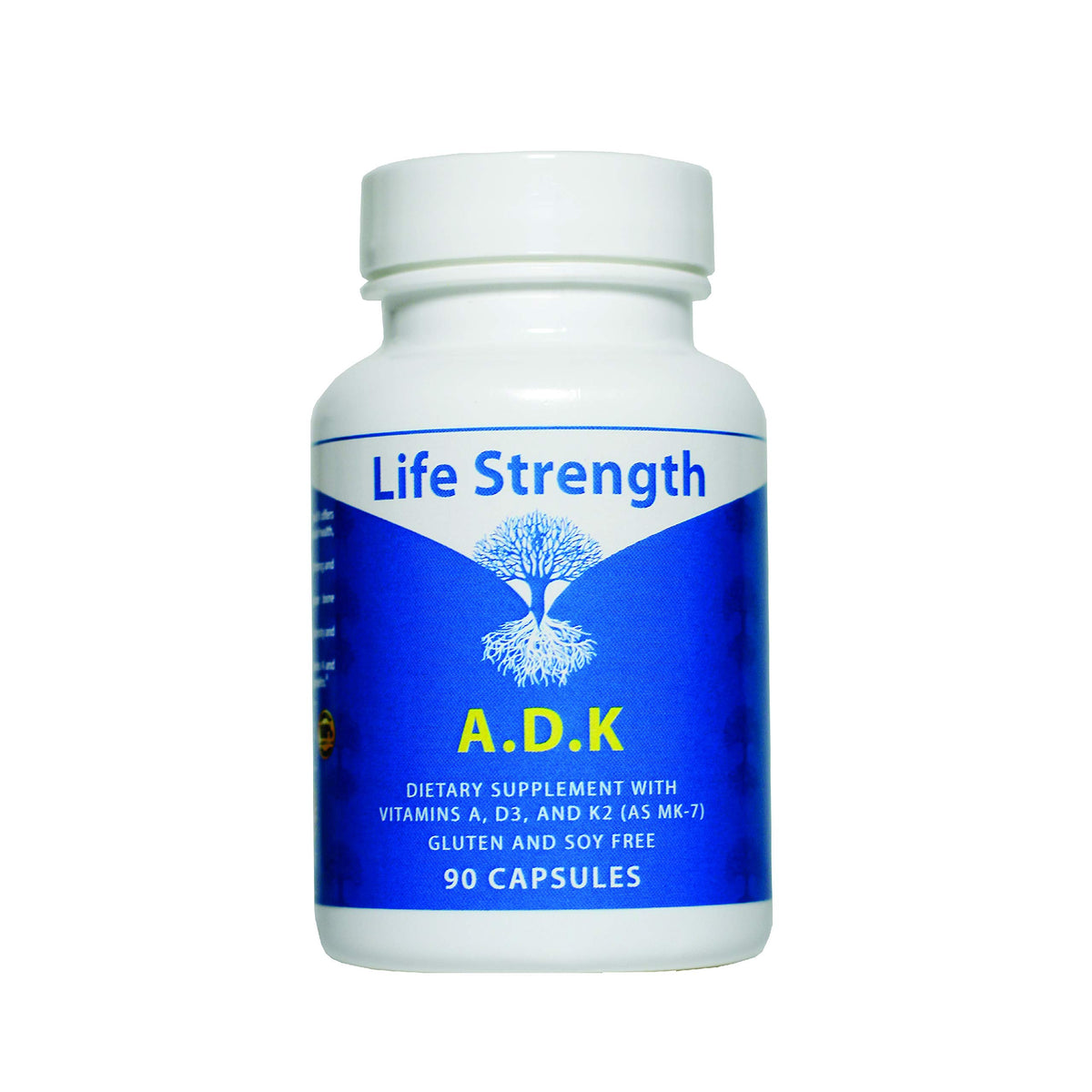 Life Strength ADK - Vitamins A, D3 & K2 (MK7) for Bone, Heart & Immune Support - 90 Capsules