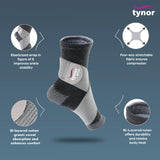 Tynor Ankle Binder for Sprain & Support (Medium, 8.4-9.6 inches)