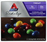 Atkins Chocolate Peanut Candies - 60 Count Bulk Pack (1.2 oz Bags, 5 Count, Pack of 12)