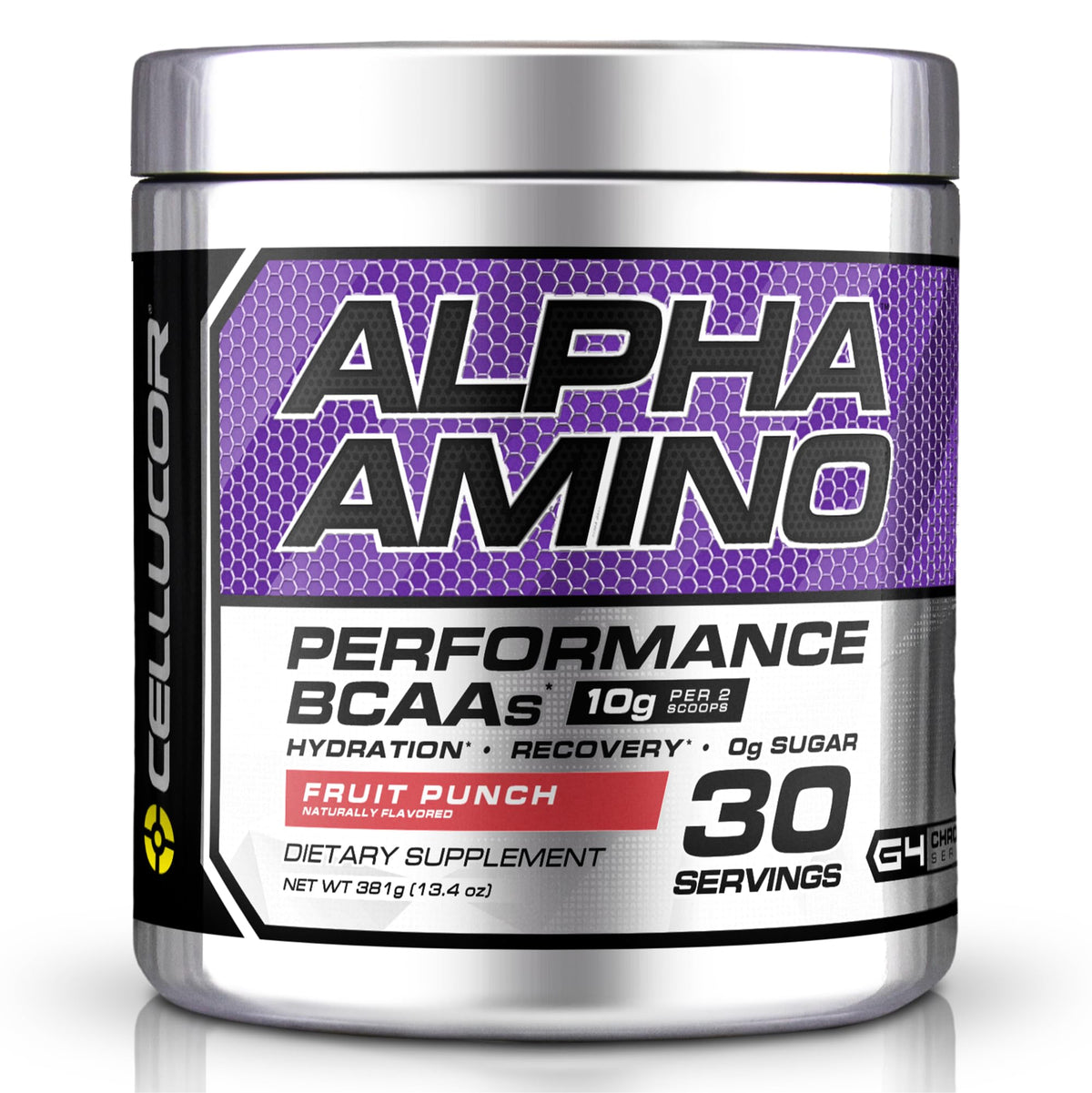 Alpha Amino Performance BCAAs Powder – Fruit Punch – 13.4 oz (381g) – Muscle Support & Recovery