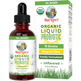USDA Organic Probiotics for Gut Health & Immune Support - Acidophilus Supplement, 2 Fl Oz