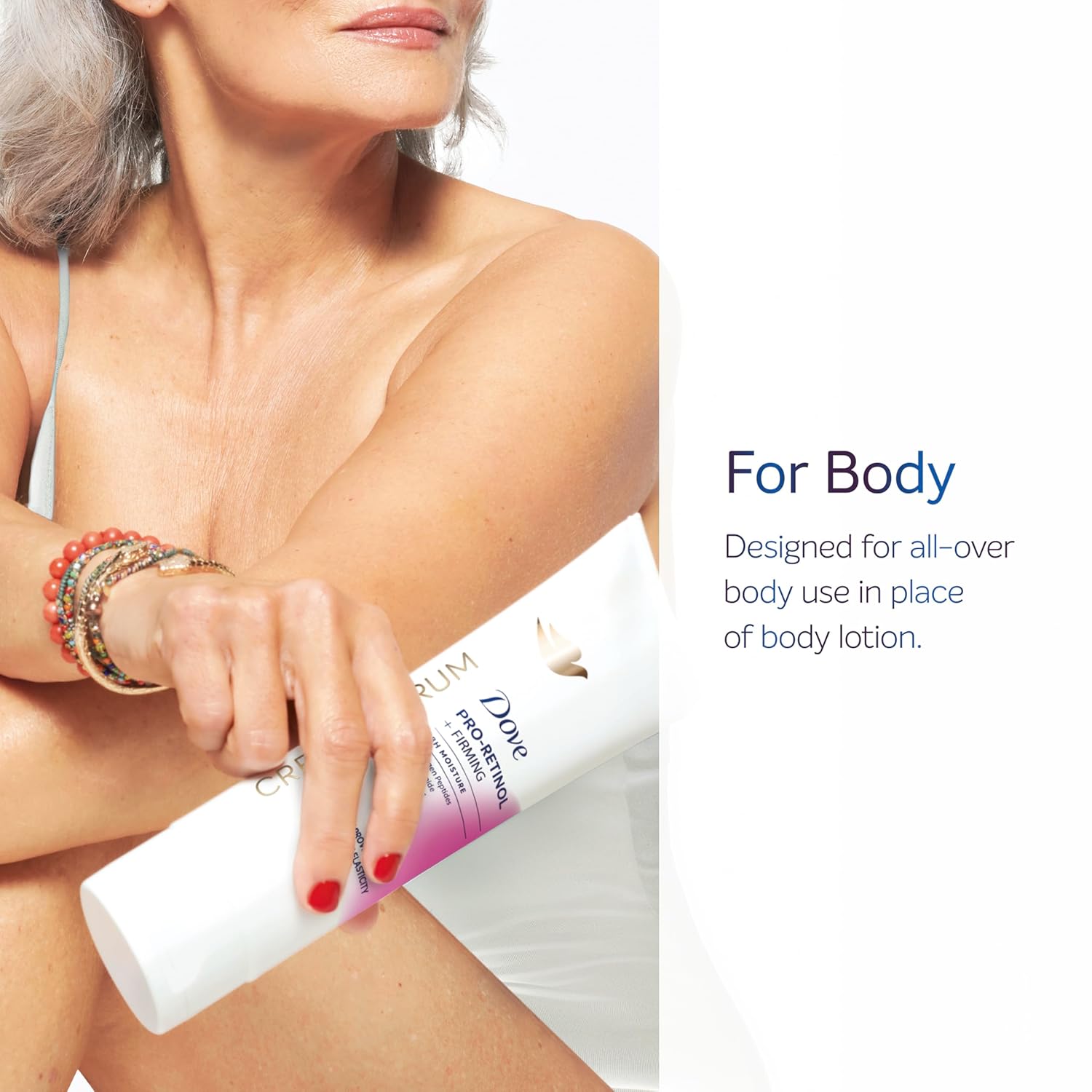 Dove pro-retinol body cream serum for skin elasticity and firmness