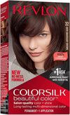 Revlon ColorSilk with Bond Repair Complex, Permanent Hair Color, 100% Gray Coverage, Ammonia Free Hair Dye, Vegan Keratin, 32 Dark Mahogany Brown