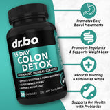 15-day colon cleanse pills with ginger for weight loss and constipation relief