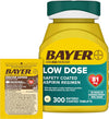 Bayer Aspirin Combo Pack: 300ct 81mg Low Dose + 2ct 325mg Travel