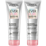 L'Oreal Paris EverPure Glossing Shampoo & Conditioner Set - Sulfate-Free with Glycolic Acid for Shine & Smoothness